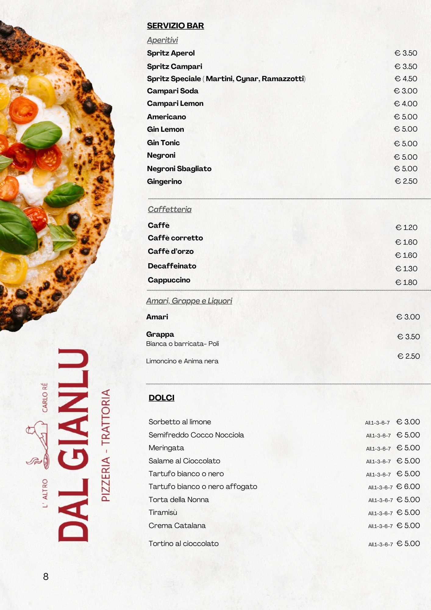 Servizio Bar e Dolci